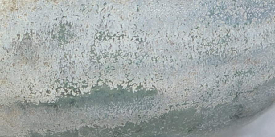 Närbild av lavgrönt-glasyren
